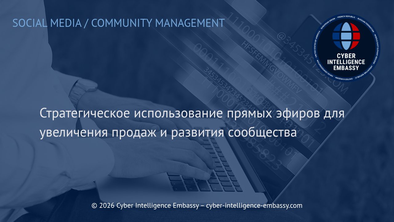 Стратегическое использование прямых эфиров для увеличения продаж и развития сообщества