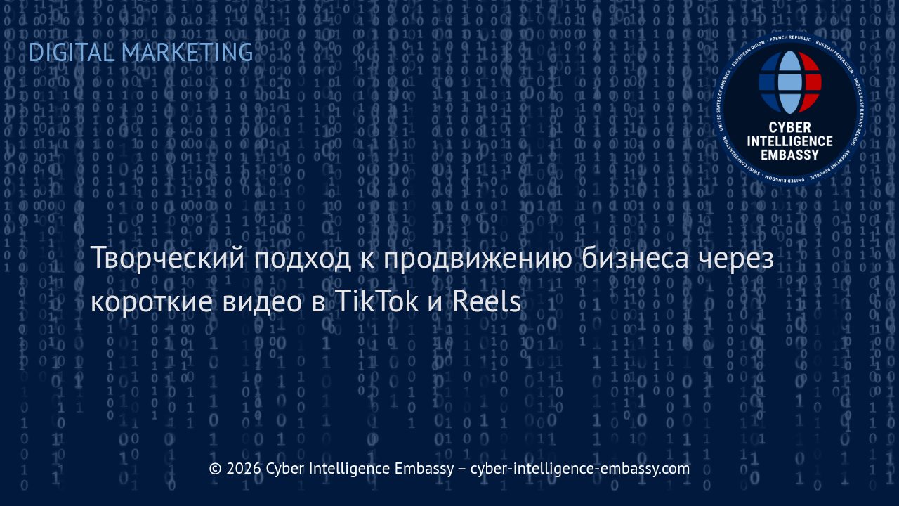 Творческий подход к продвижению бизнеса через короткие видео в TikTok и Reels