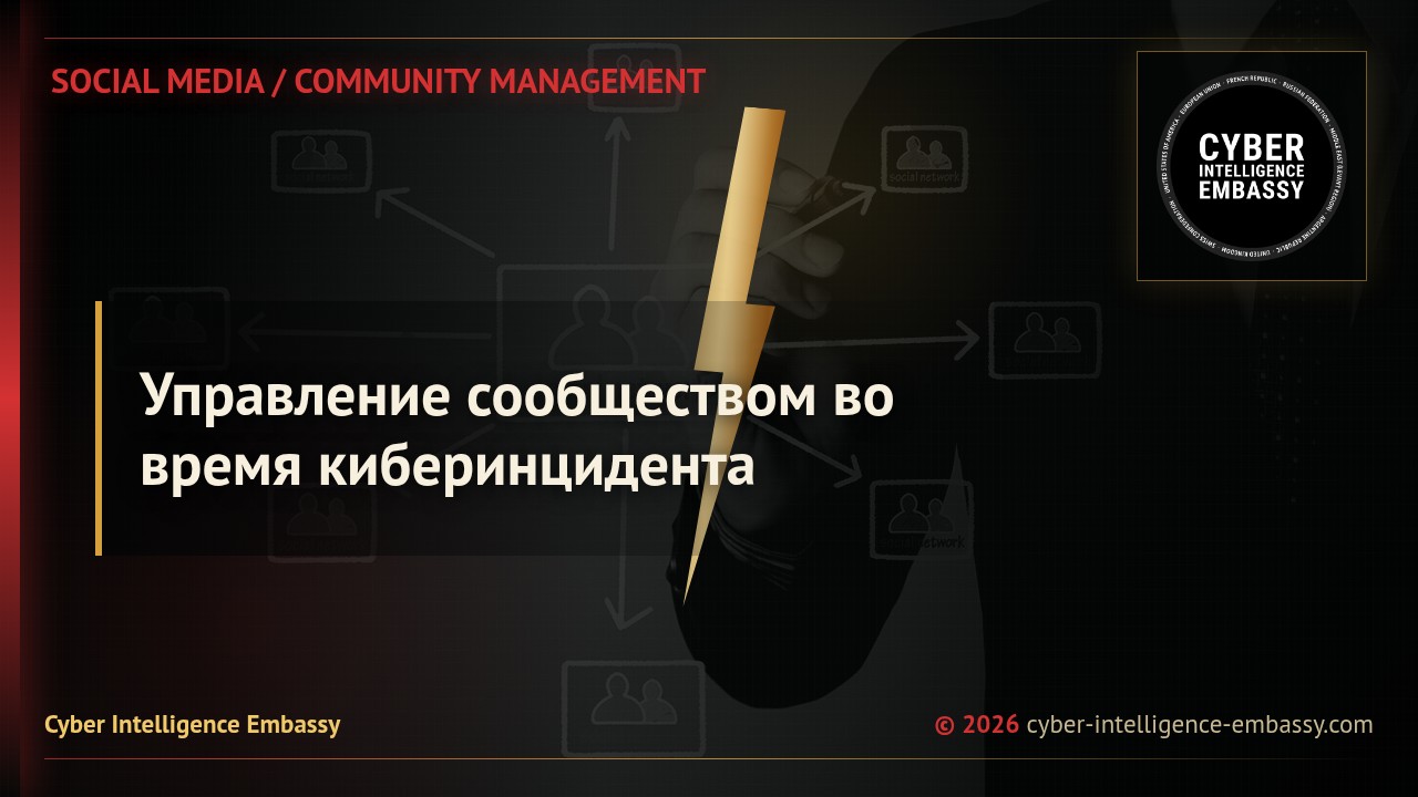 Управление сообществом во время киберинцидента