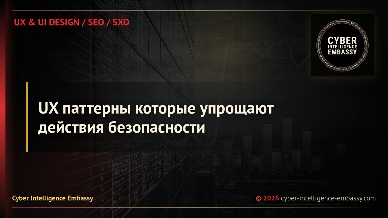 UX паттерны которые упрощают действия безопасности