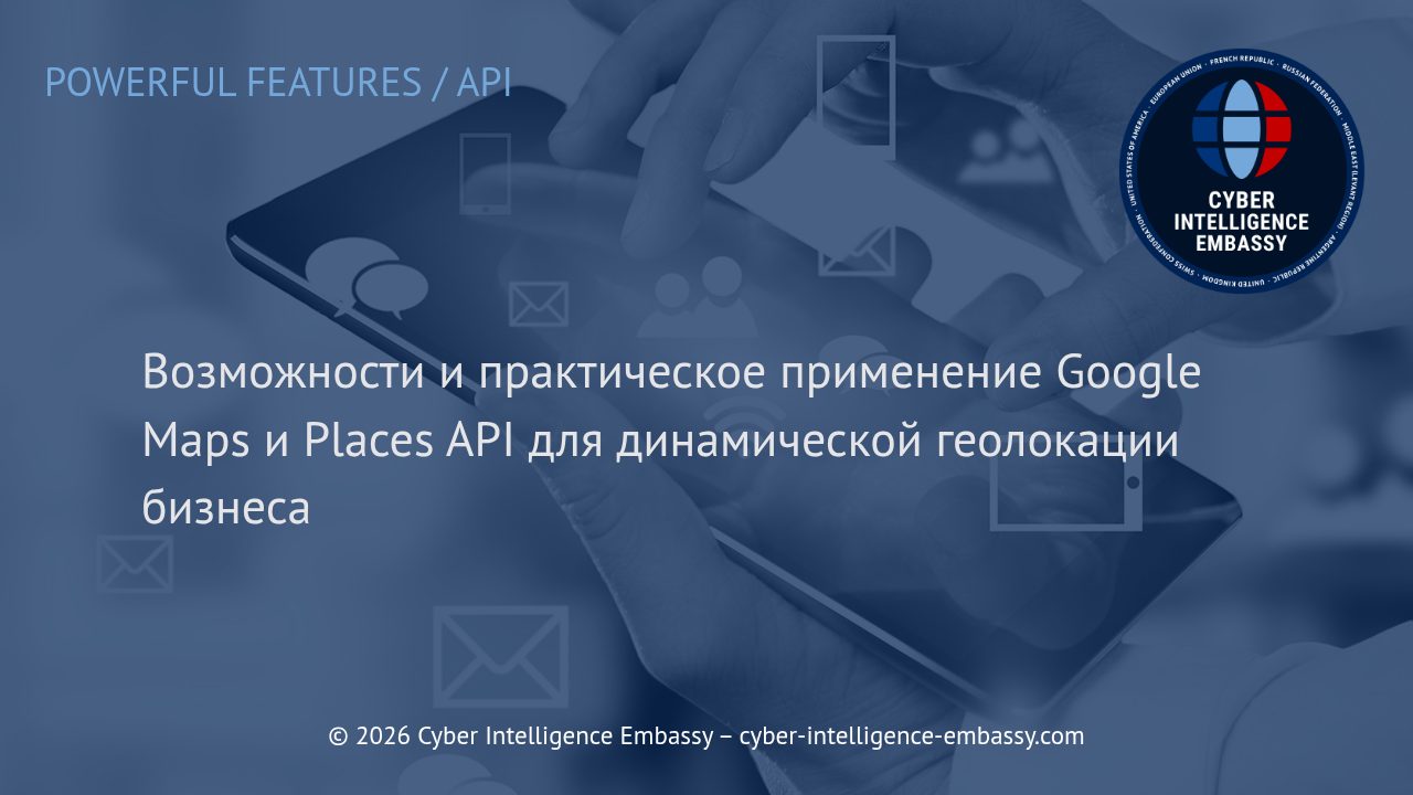 Возможности и практическое применение Google Maps и Places API для динамической геолокации бизнеса