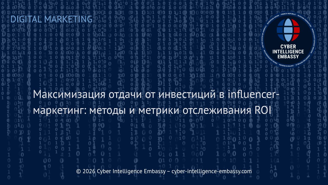 Максимизация отдачи от инвестиций в influencer-маркетинг: методы и метрики отслеживания ROI