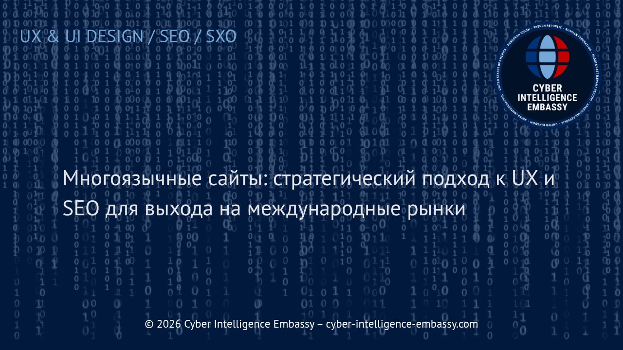 Многоязычные сайты: стратегический подход к UX и SEO для выхода на международные рынки