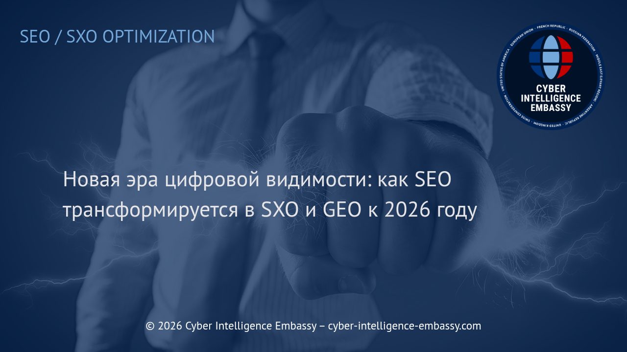 Новая эра цифровой видимости: как SEO трансформируется в SXO и GEO к 2026 году