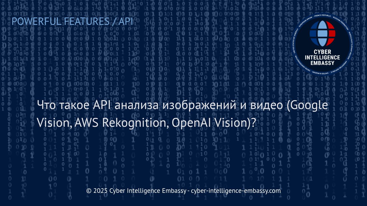 API для анализа изображений и видео: как работают современные инструменты визуальной аналитики