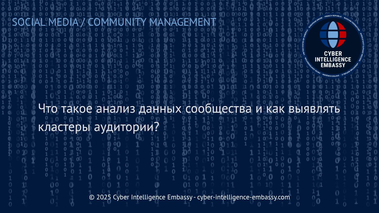 Анализ данных сообщества: инструменты, методы и выявление кластеров аудитории