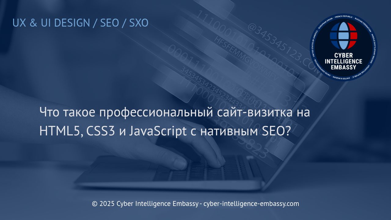 Профессиональный сайт-визитка: современные стандарты HTML5, CSS3 и JavaScript с нативным SEO