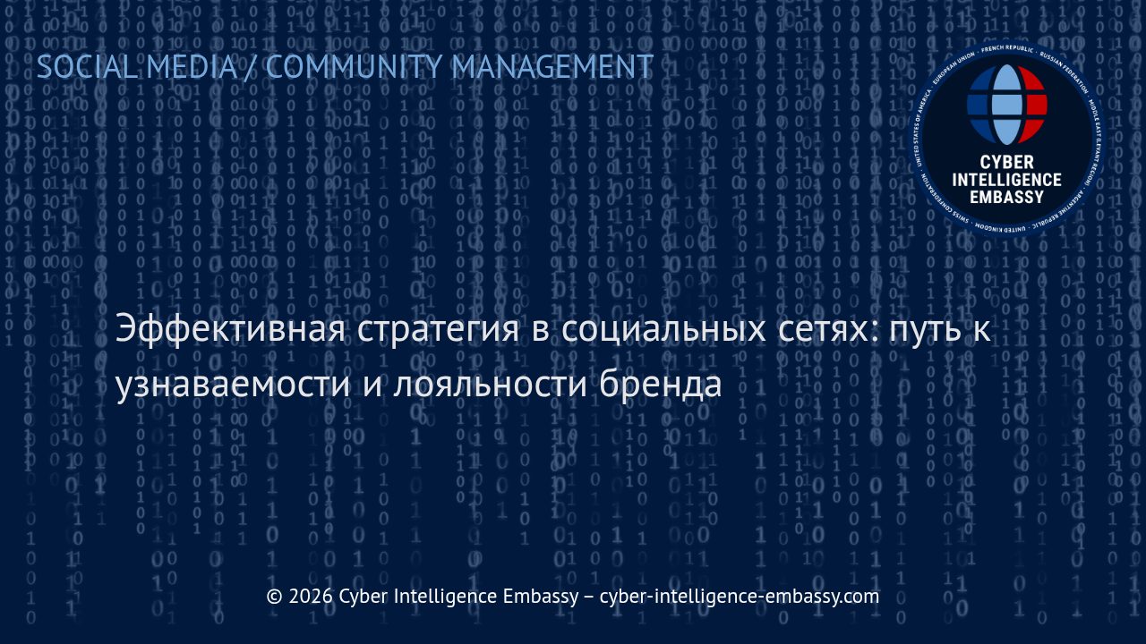 Эффективная стратегия в социальных сетях: путь к узнаваемости и лояльности бренда