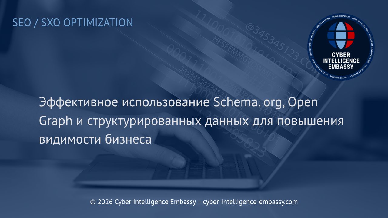 Эффективное использование Schema. org, Open Graph и структурированных данных для повышения видимости бизнеса