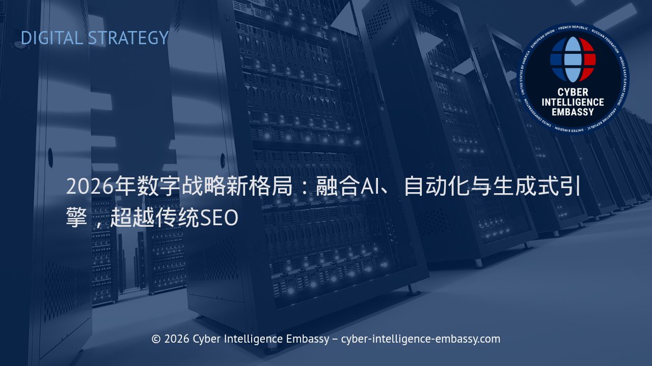 2026年数字战略新格局：融合AI、自动化与生成式引擎，超越传统SEO