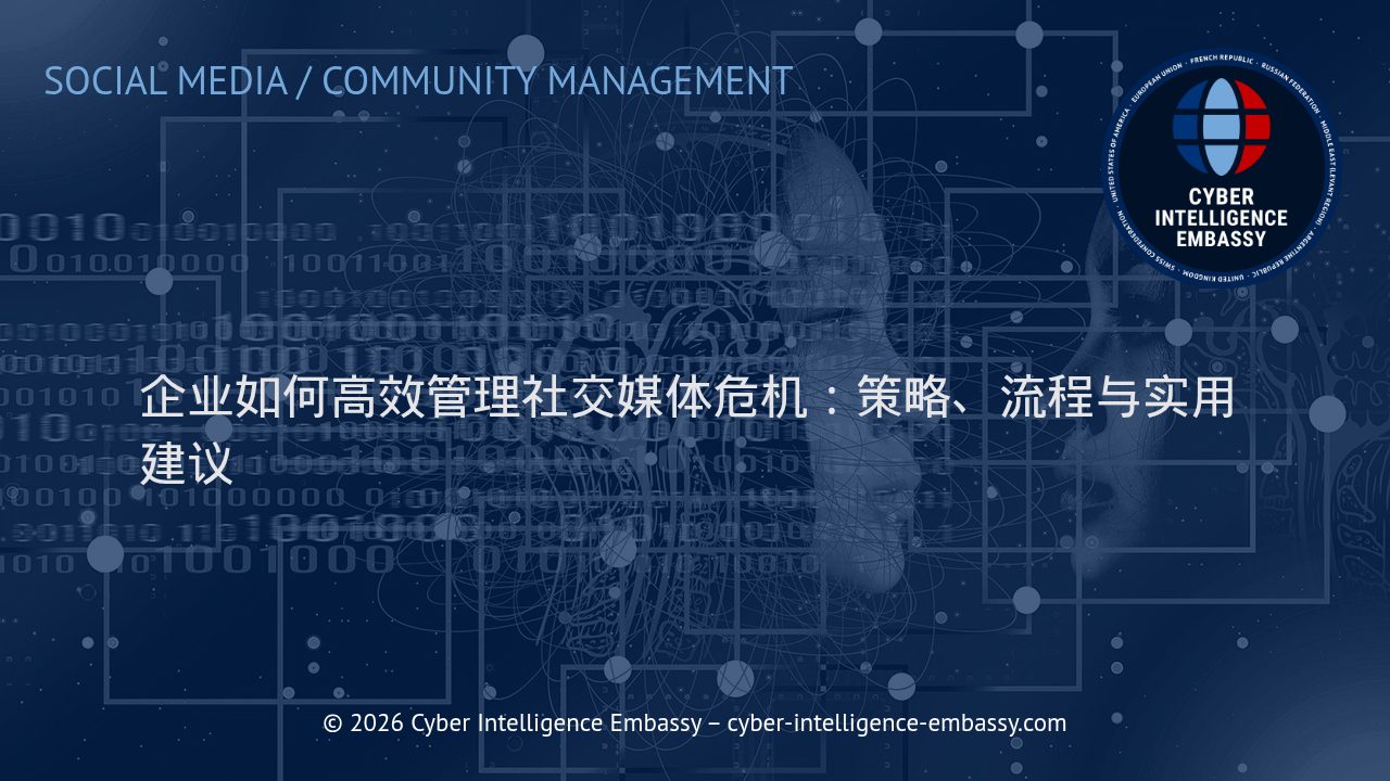 企业如何高效管理社交媒体危机：策略、流程与实用建议