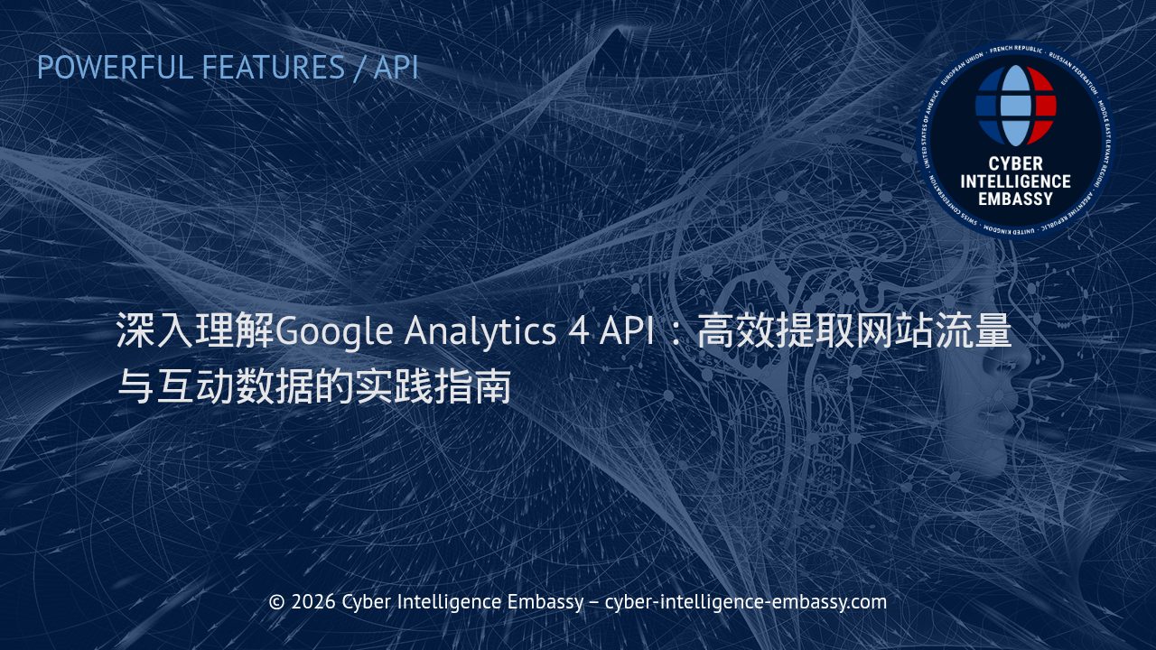 深入理解Google Analytics 4 API：高效提取网站流量与互动数据的实践指南