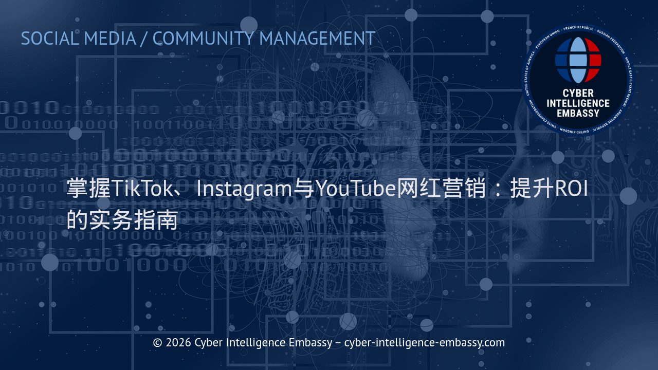 掌握TikTok、Instagram与YouTube网红营销：提升ROI的实务指南