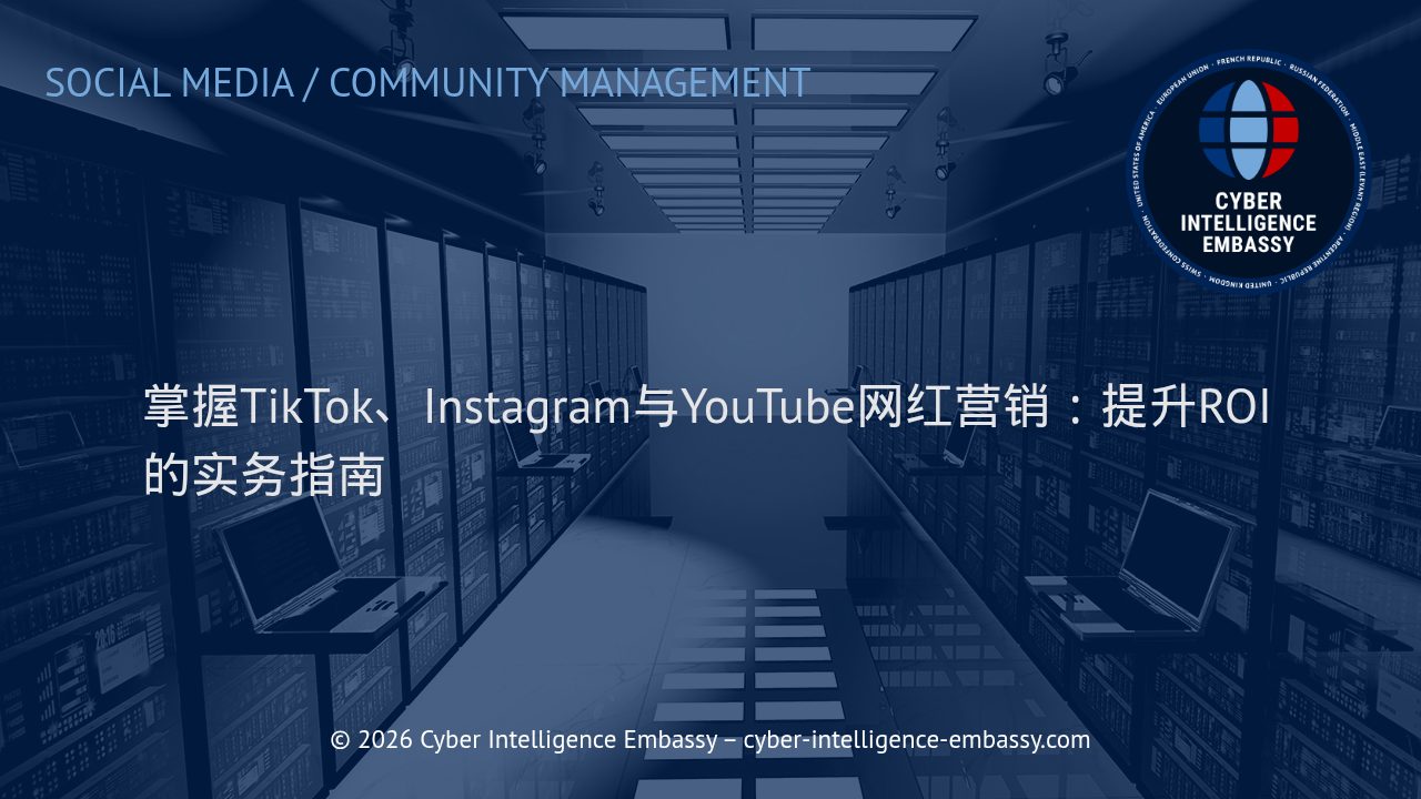 掌握TikTok、Instagram与YouTube网红营销：提升ROI的实务指南