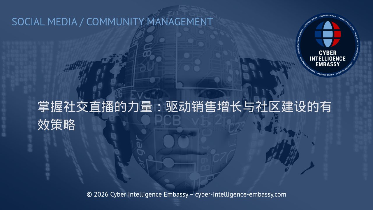 掌握社交直播的力量：驱动销售增长与社区建设的有效策略