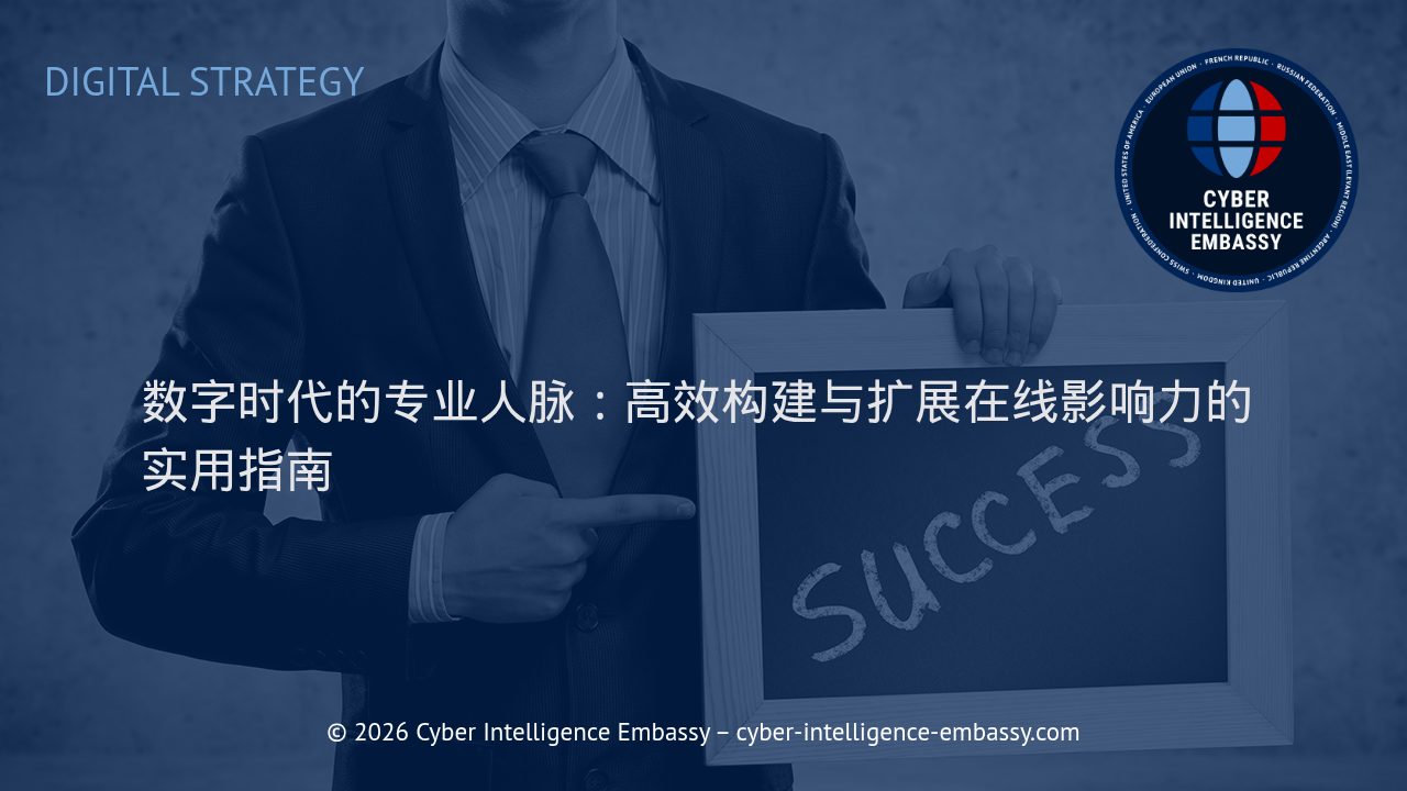 数字时代的专业人脉：高效构建与扩展在线影响力的实用指南