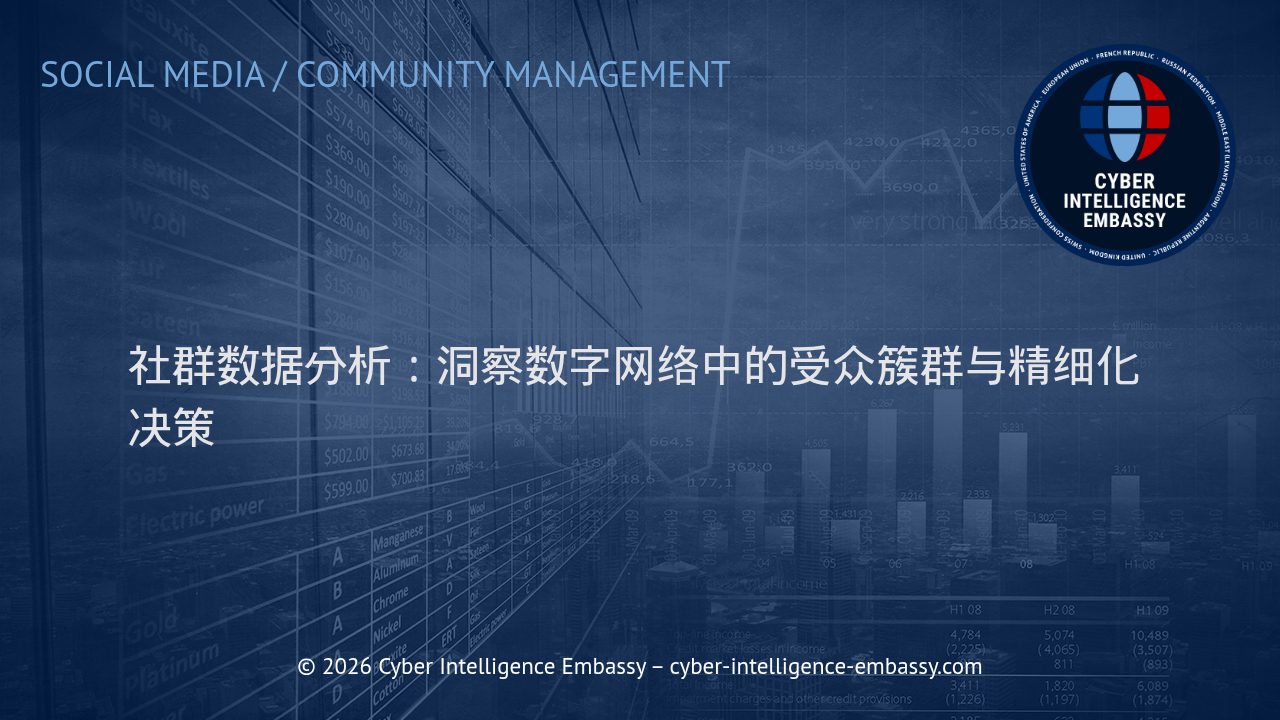 社群数据分析：洞察数字网络中的受众簇群与精细化决策