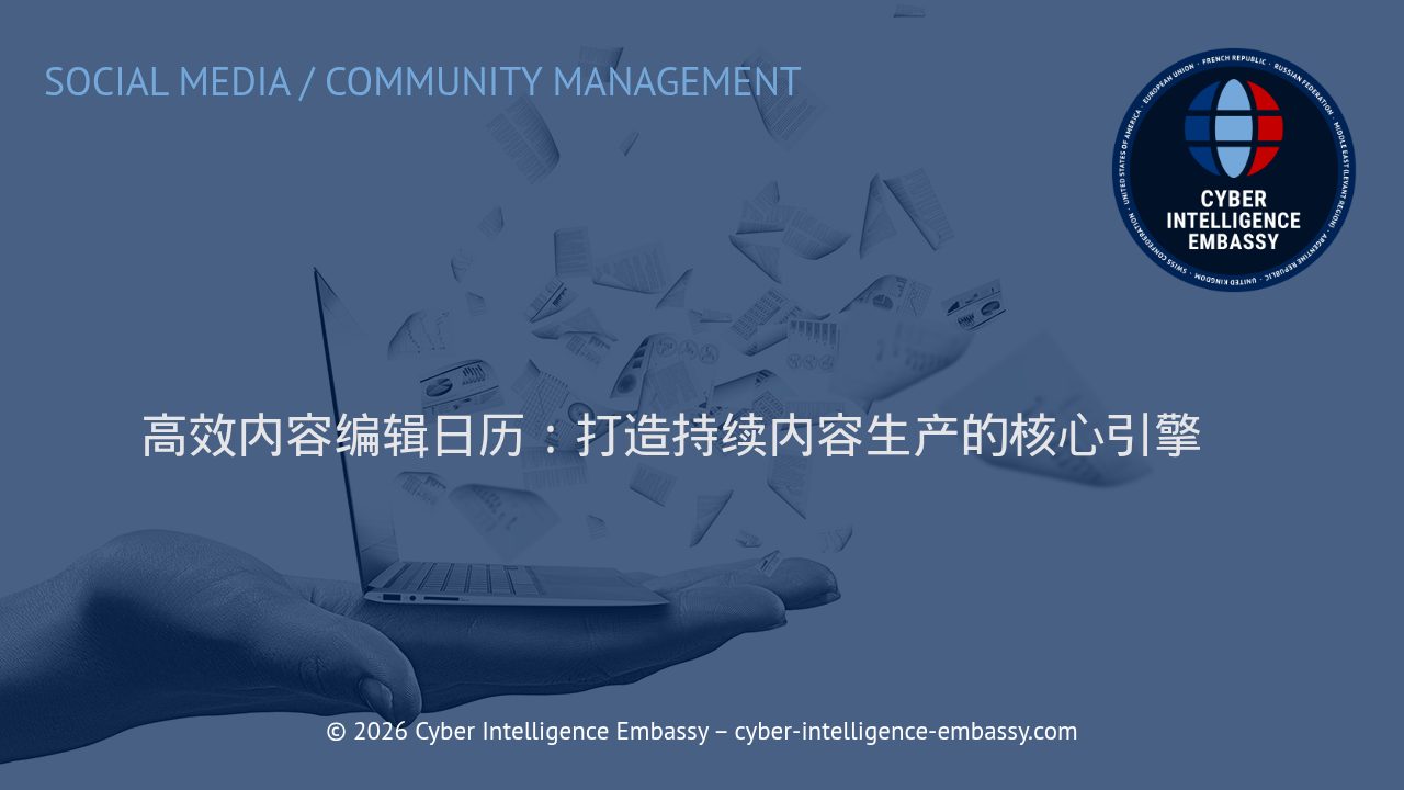 高效内容编辑日历：打造持续内容生产的核心引擎